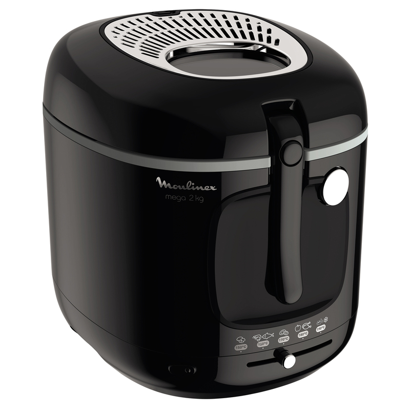 MOULINEX Friteuse MEGA 2kg XXL Noire Cuve Amovible AM480870