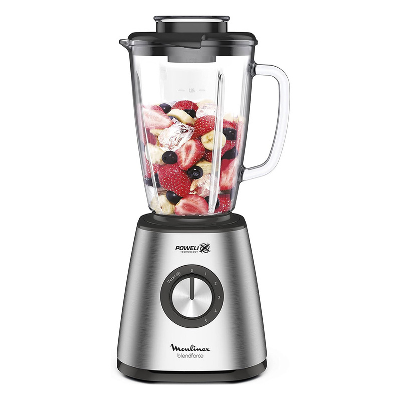 MOULINEX Blender BlendForce 2 Verre 1.75L 800W Inox 