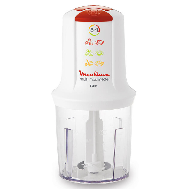 MOULINEX Mini Hachoir Multimoulinette 3en1  Emuls 500W AT710110